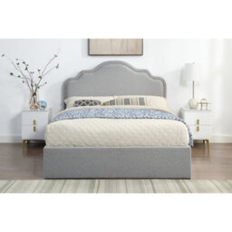 Home Treats Double Ottoman Bed With Hybrid Mattress High Headboard Storage Bed Grey - thumbnail 3