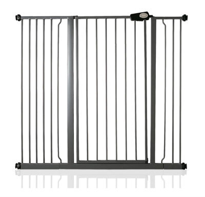 Safetots Extra Tall Metal Safety Gate Pressure Fit, 120.3Cm - 127.9Cm, Slate Grey, 104Cm In Height, Extra Tall Baby Gate - image 1
