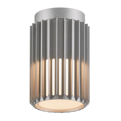 Nordlux Aludra Ceiling Light Grey Aluminium Outdoor Garden Dimmable Flush Lamp (H) 18.8Cm - image 1