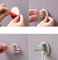 Kitchen Hook, Creative Wall Hook, Adhesive Self-Adhesive Hook, No-Drill Hook, Bathroom Hook (5 Pieces) - thumbnail 5