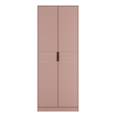 Anzio Ready Assembled Modern Matt Kobe Pink Tall Double Wardrobe (H)1956mm (W)766mm (D)530mm - image 1