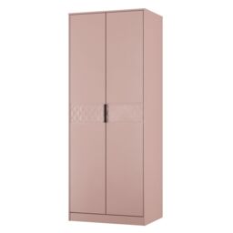Anzio Ready Assembled Modern Matt Kobe Pink Tall Double Wardrobe (H)1956mm (W)766mm (D)530mm - thumbnail 3
