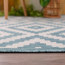 The Rugs Ecology Collection Outdoor Rugs In Aqua  100Aq - thumbnail 5