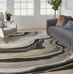 Prismatic Prs31 Charcoal Grey Wool Rug By Nourison-236Cm X 297Cm - thumbnail 5