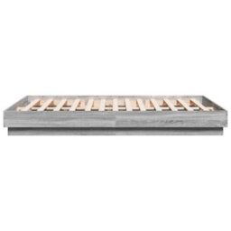 Berkfield Bed Frame Without Mattress Grey Sonoma 150X200 Cm King Size - thumbnail 5