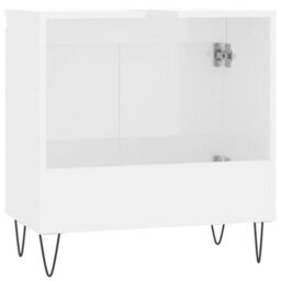Berkfield Bathroom Cabinet High Gloss White 58X33X60 Cm Engineered Wood - thumbnail 7