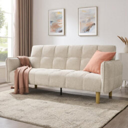 Home Detail Bergamot Clic-Clac Sofa Bed, Beige Chenille - thumbnail 1