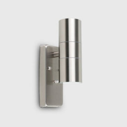 Valuelights Modern Brushed Chrome Ip44 Rated Up Down Outdoor Security Wall Light - thumbnail 4