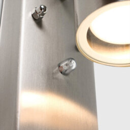 Valuelights Modern Brushed Chrome Ip44 Rated Up Down Outdoor Security Wall Light - thumbnail 6