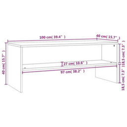 Walplus Tv Cabinet Smoked Oak 100X40X40 Cm Engineered Wood - thumbnail 7