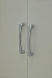 Swish Furniture Highbury 3 Door Wardrobe Light Grey Triple 5 Shelf Hanging Rail Bedroom Storage - thumbnail 7