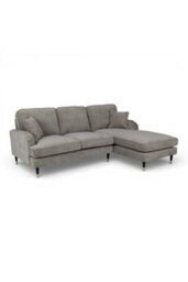 Loft Home Olivia Dove Grey Fabric Right Hand Facing Corner Chaise - thumbnail 2