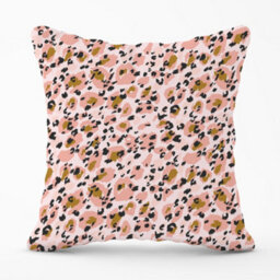 Warren Reed Designer Hand Drawn Pink Leopard Print Cushions 45Cm X 45Cm - thumbnail 1