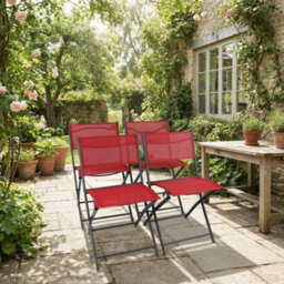 Vcm 4-Piece Garden Chair Folding Chair Sumila - thumbnail 4