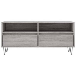 Berkfield Sturdy Tv Cabinet Grey Sonoma 100X34.5X44.5 Cm Engineered Wood - thumbnail 5
