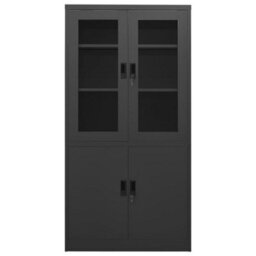 Berkfield Durable Office Cabinet Anthracite 90X40X180 Cm Steel