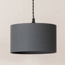 Valuelights Reni Charcoal Drum Shade 3 Drop Bar Matte Black Diner Ceiling Pendant Light - thumbnail 3