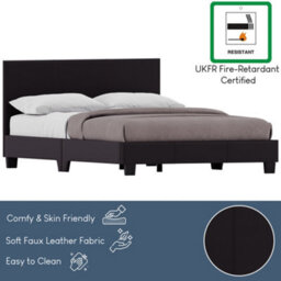 Lassic Vida Designs Lisbon Brown 4Ft Small Double Ukfr Faux Leather Bed Frame - thumbnail 6