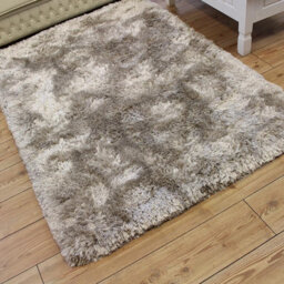Beige Easy To Clean Plain Handmade , Luxurious , Modern , Plain , Shaggy , Sparkle Rug For Living Room, Bedroom - 70Cm X 140Cm - thumbnail 2