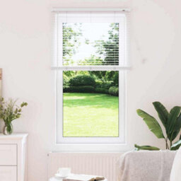 Walplus Window Blind With Curtains Manual White Aluminium