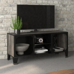 Berkfield Industrial Tv Cabinet Grey 105X36X47 Cm Metal And Mdf - thumbnail 2