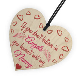 Red Ocean My Sister An Nanny Wooden Hanging Heart Cute Love Plaque - thumbnail 6