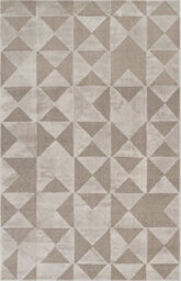 Hamilton Modern Metallic Sheen Area Rug - Mosaic Geometric Triangle Design Mocha 120Cm X 170Cm - thumbnail 2