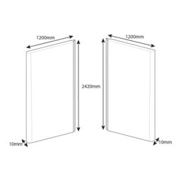 Splashwall Elite 2 Panel Mpc Wall Panel Kit (L)2420mm (W)1200mm - Light Oak - thumbnail 2