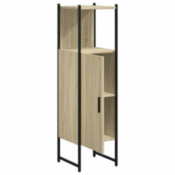 Berkfield Bathroom Cabinet Sonoma Oak 33X33X120.5 Cm Engineered Wood - thumbnail 6