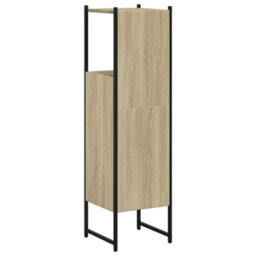 Berkfield Bathroom Cabinet Sonoma Oak 33X33X120.5 Cm Engineered Wood - thumbnail 8
