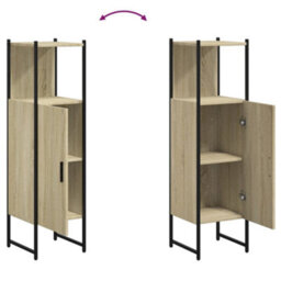 Berkfield Bathroom Cabinet Sonoma Oak 33X33X120.5 Cm Engineered Wood - thumbnail 9