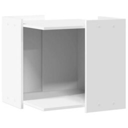 Walplus White Cat Litter Box Enclosure 53X53X51 Cm Engineered Wood - thumbnail 2