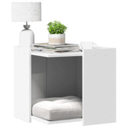 Walplus White Cat Litter Box Enclosure 53X53X51 Cm Engineered Wood - thumbnail 1