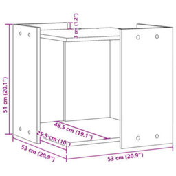 Walplus White Cat Litter Box Enclosure 53X53X51 Cm Engineered Wood - thumbnail 9