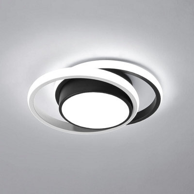 Pheashine Modern Round Led Ceiling Light,32W 2350Lm Black Cool White 6500K For Bedroom, Living Room Or Corridor - image 1