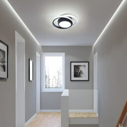 Pheashine Modern Round Led Ceiling Light,32W 2350Lm Black Cool White 6500K For Bedroom, Living Room Or Corridor - thumbnail 7