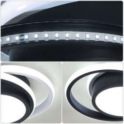 Pheashine Modern Round Led Ceiling Light,32W 2350Lm Black Cool White 6500K For Bedroom, Living Room Or Corridor - thumbnail 4
