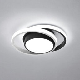 Pheashine Modern Round Led Ceiling Light,32W 2350Lm Black Cool White 6500K For Bedroom, Living Room Or Corridor - thumbnail 1