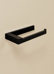 Cosmic Toilet Roll Holder, Black Matt, Wall-Mounted, 8,5 Cm. Collection The Grid
