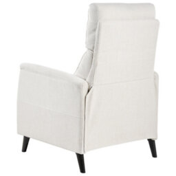 Beliani Recliner Chair Selvik With Footrest Fabric Off-White - thumbnail 6