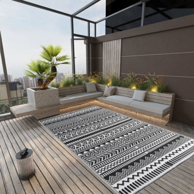 Walplus Outdoot Rugs For Garden Patios  Black 190X290 Cm Pp - image 1