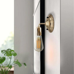 Industrial Wall Light Vintage Metal Wall Sconce Lamp Led E27 Lighting Fixture French Gold, With Bulb - thumbnail 4