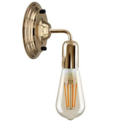 Industrial Wall Light Vintage Metal Wall Sconce Lamp Led E27 Lighting Fixture French Gold, With Bulb - thumbnail 1