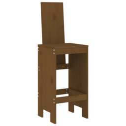 Berkfield 5 Piece Garden Bar Set Honey Brown Solid Wood Pine - thumbnail 4