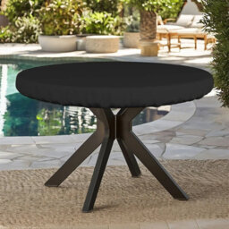 (112 10Cm) Outdoor Round Table Cover, Patio Waterproof And Dustproof Furniture Cover - thumbnail 4