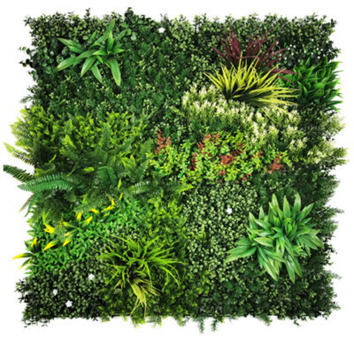 Artificial Plant Flower Living Wall Panels Realistic - Lush Lonsdale - Indoor / Outdoor - 1M X 1M - Home, Garden, Office - image 1