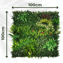 Artificial Plant Flower Living Wall Panels Realistic - Lush Lonsdale - Indoor / Outdoor - 1M X 1M - Home, Garden, Office - thumbnail 3