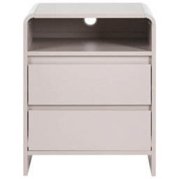 Beliani 2 Drawer Bedside Table Dorrigo Light Beige - thumbnail 5