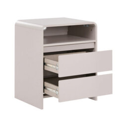 Beliani 2 Drawer Bedside Table Dorrigo Light Beige - thumbnail 4