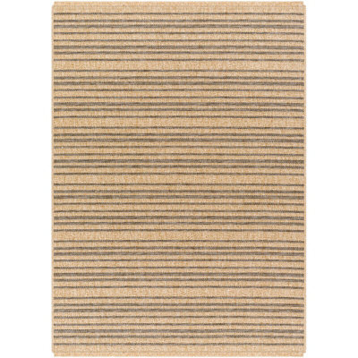 Livabliss Mirage-Cottage Tan Black Fringe In- & Outdoor Jute-Look Rug 200 X 275 Cm Easy Care, Non Shedding - image 1